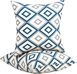 JMGBird Outdoor Pillows Set of 2 with Inserts - 18x18 Waterproof Throw P...
