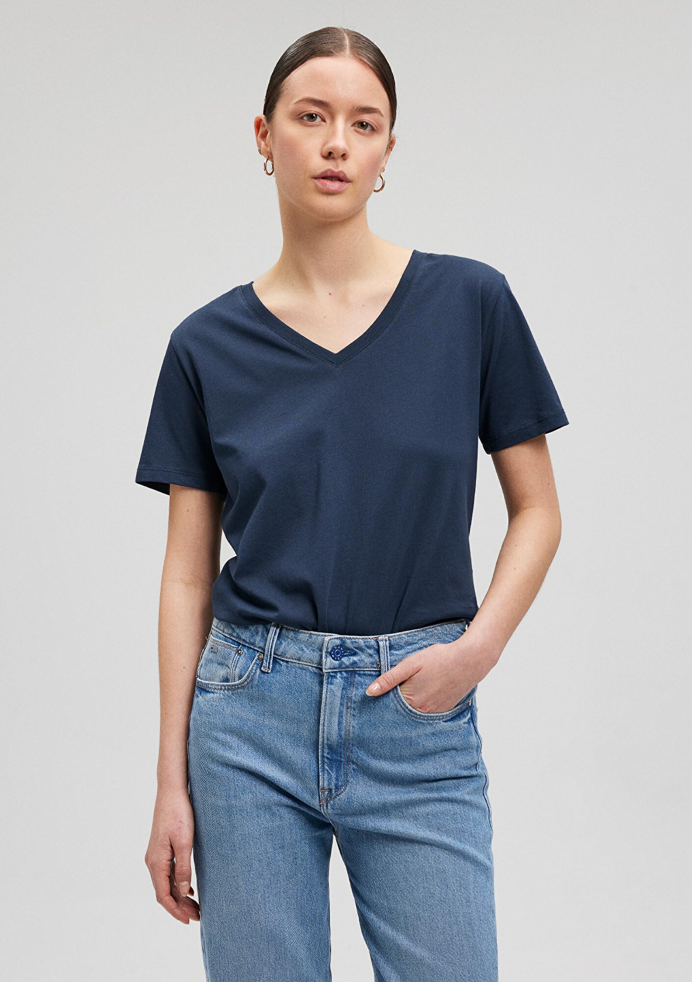 Mavi Damen V-Neck T-Shirt