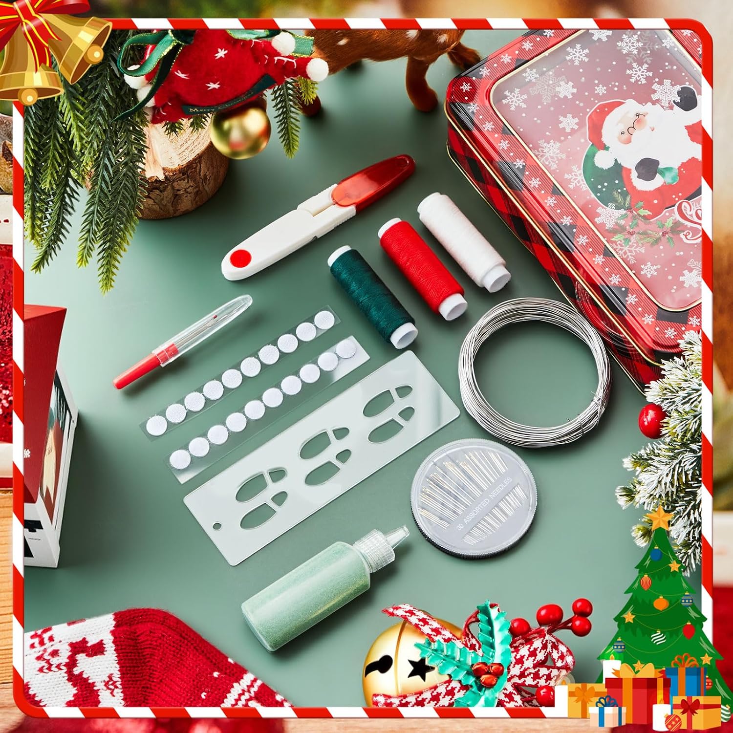 Suncalla Christmas Elf Upgrade Complete DIY Kit, Make Your Elf Flexible and Bendable, Christmas Craft Playsets Accessories Kit, Easy to Place and Make Posing