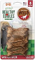 Vista 1 de Nylabone Healthy Edibles WILD - Golosinas naturales masticables para perros, sabor a bisonte, perros pequeños de hasta 20 libras, huesos masticables