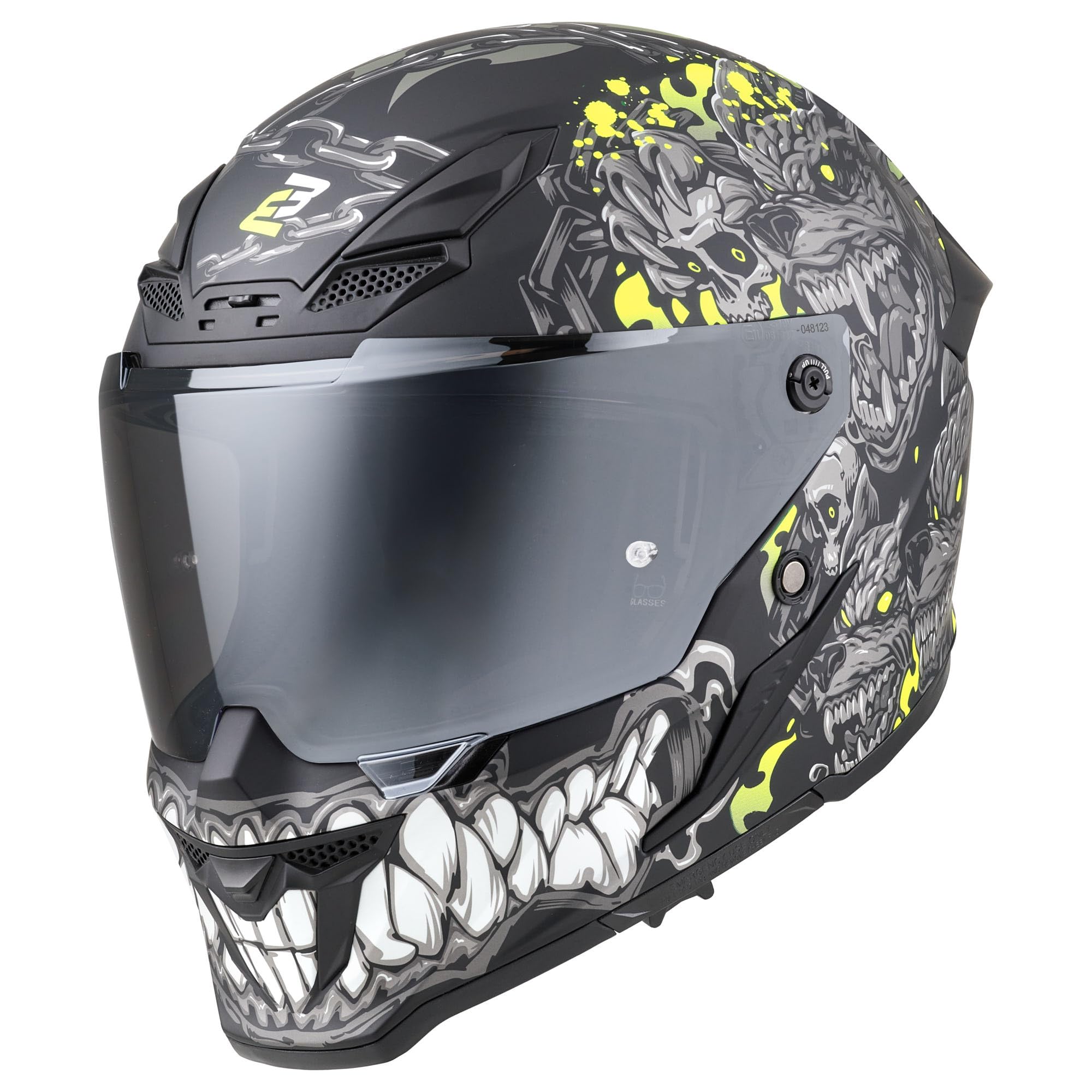 Bogotto Blade Gatekeeper Casque, noir gris jaune, XS