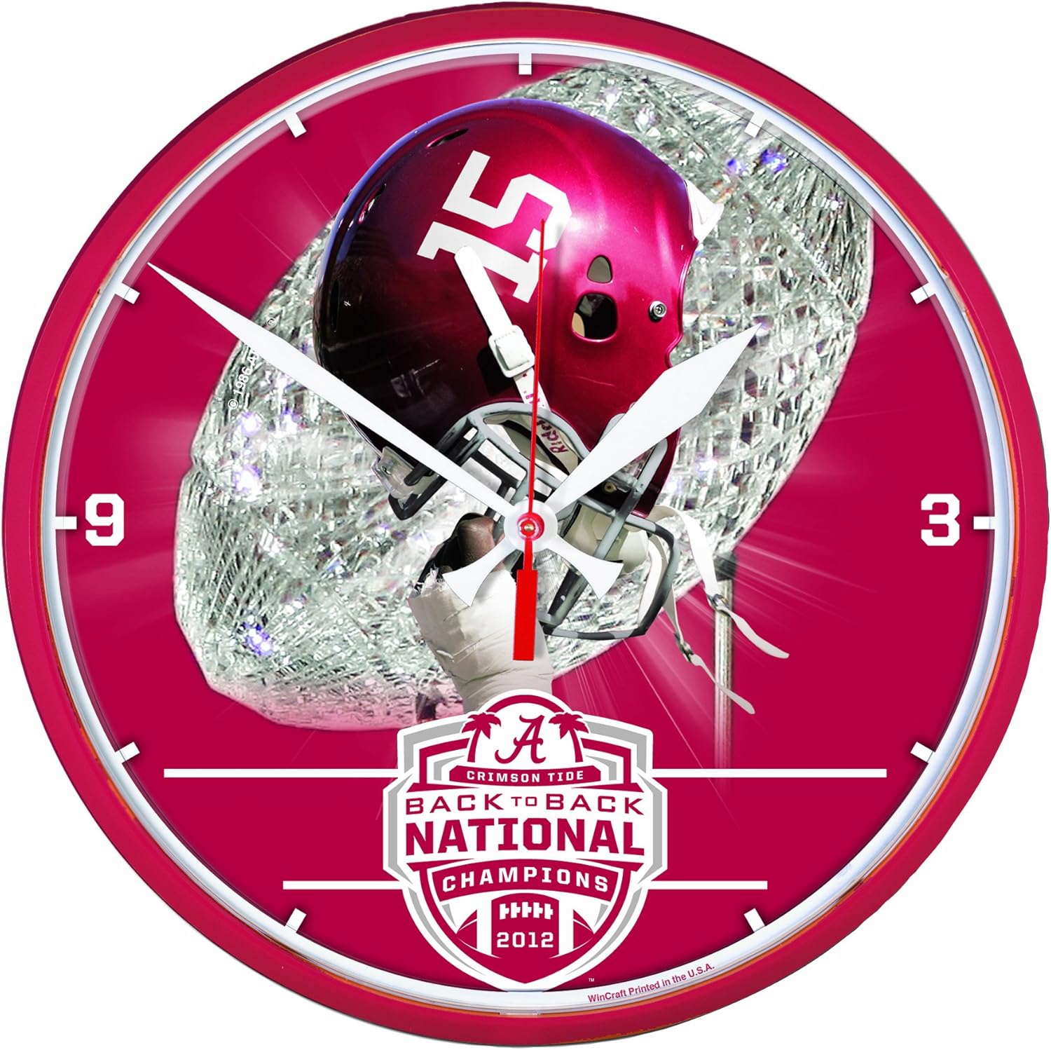 NCAA 2013 National Champions Alabama Round Clock Sports