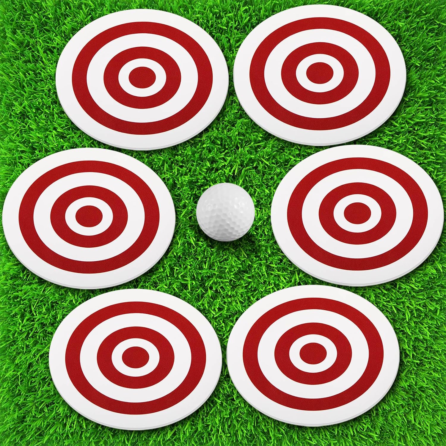 RoundFunny 6 Pcs Golf Putt Target Holes Golf Target