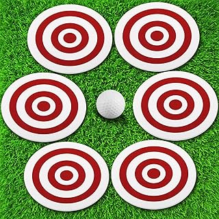 6 Pcs Golf Putting Target Hole Cup Bulk Golf Goal Circles Putt Disk Green Accessories for Golfers Putting Training Indoors Practice Outdoors Aid