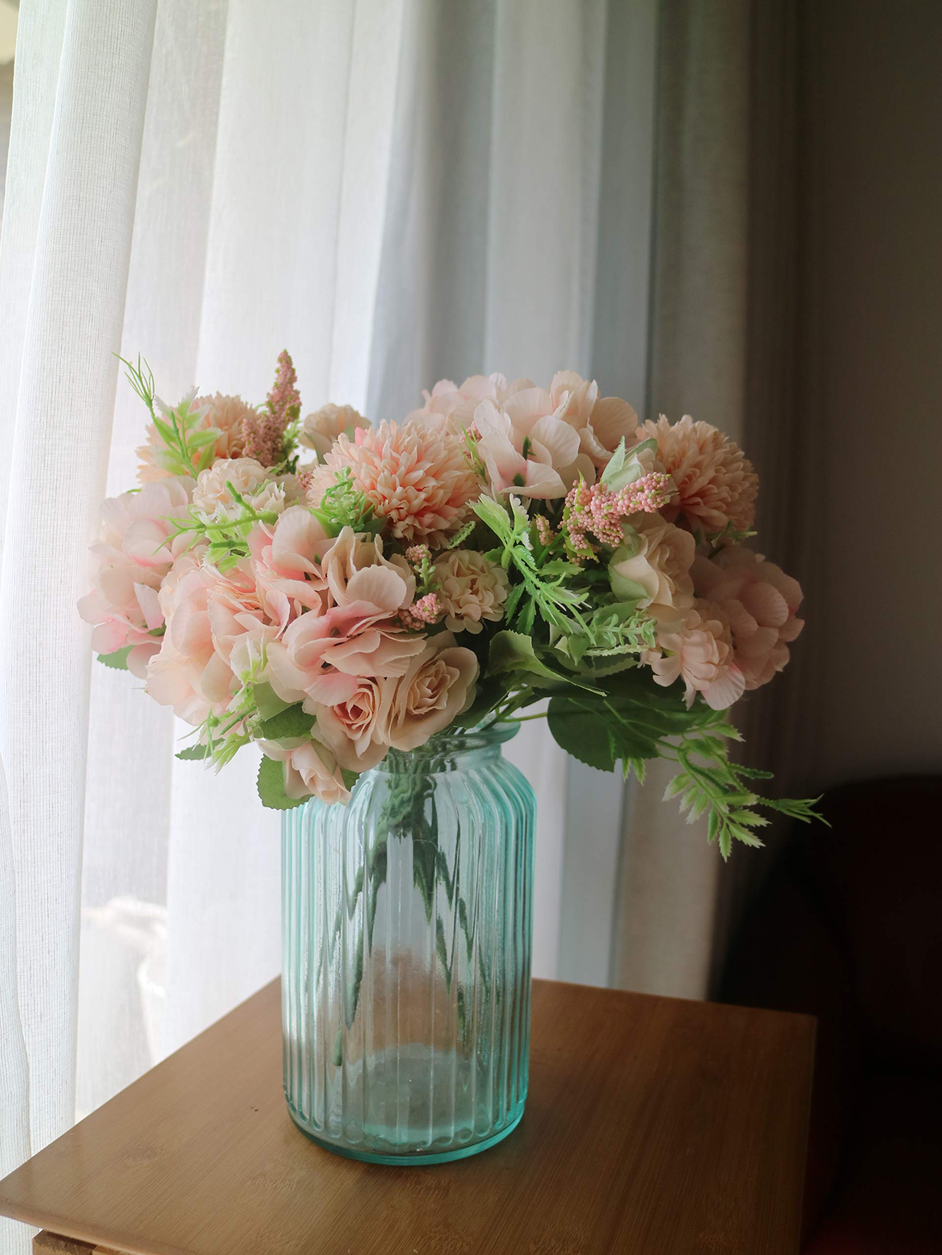 4 Confezioni Di Peonie Artificiali In Seta – Bouquet Da Sposa Con 7 Steli, Fiori Per Matrimoni E Decorazioni Casa, Rosa - 6