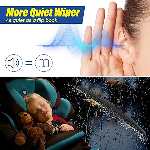 Vista 120 de Limpiaparabrisas trasero de 12 pulgadas para Mitsubishi Outlander 24-21/Nissan Rogue 23-08 Kicks 23-17 Juke 17-11 Pathfinder 20-13 Qashqai 22-17