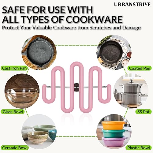 Miniatura 41 de Urbanstrive Herramienta de cocina de silicona antiarañazos, triturador de patatas, triturador de patatas, de acero inoxidable, envuelto en silicona