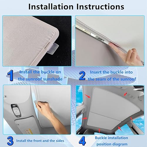 Miniatura 6 de Parasol para techo de vidrio Tesla modelo Y, protección contra rayos UV, ventana superior, parasol de cristal de hielo, compatible con el modelo Y