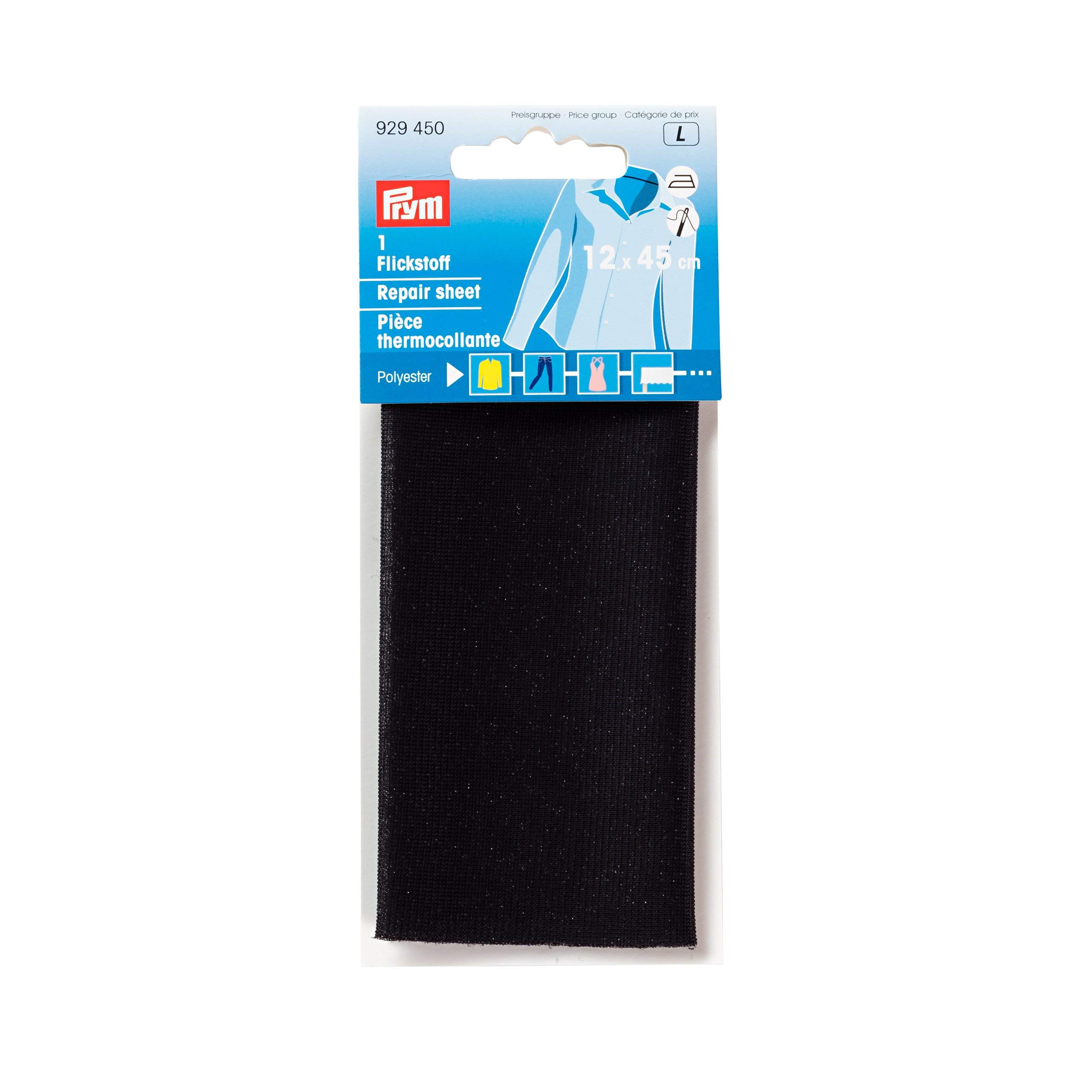 Prym Repait Sheet Iron On, Polyester, Black, 12 x 45cm