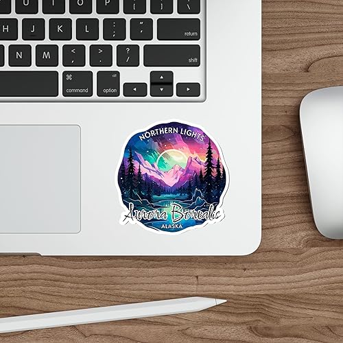 Miniatura 2 de The Northern Lights (Aurora Borealis) - Adhesivos de vinilo y calcomanías impermeables  Calcomanías estéticas para portátiles, botellas de agua,