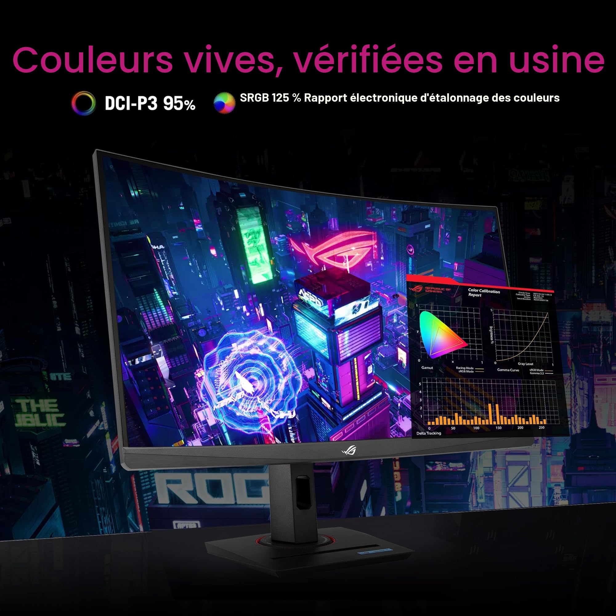 ASUS ROG Strix XG27WCS 27 Pouces 1440p 180Hz Écran PC Gamer Incurvé