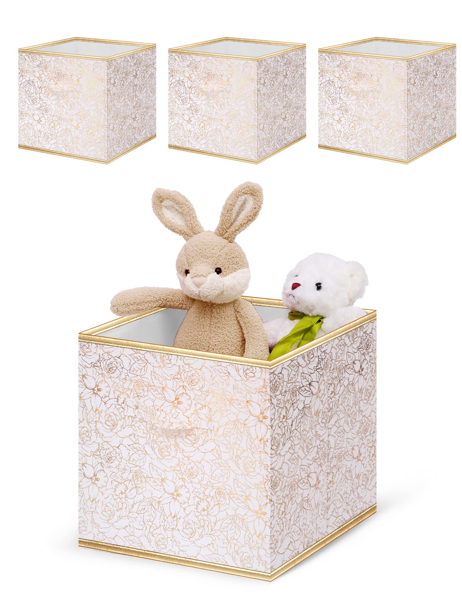 Amazon.com - DAMAHOME Fabric Storage Cube Bins, 13x13x13 Inch Floral ...