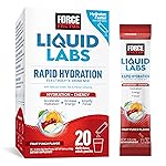 Force Factor Liquid Labs Energy Drink, Electrolytes Powder, Hydration Packets to Boost Energy & Focus, 5 Essential Electrolytes, Vitamins, Minerals, & Antioxidants, Fruit Punch Flavor, 20 Stick Packs