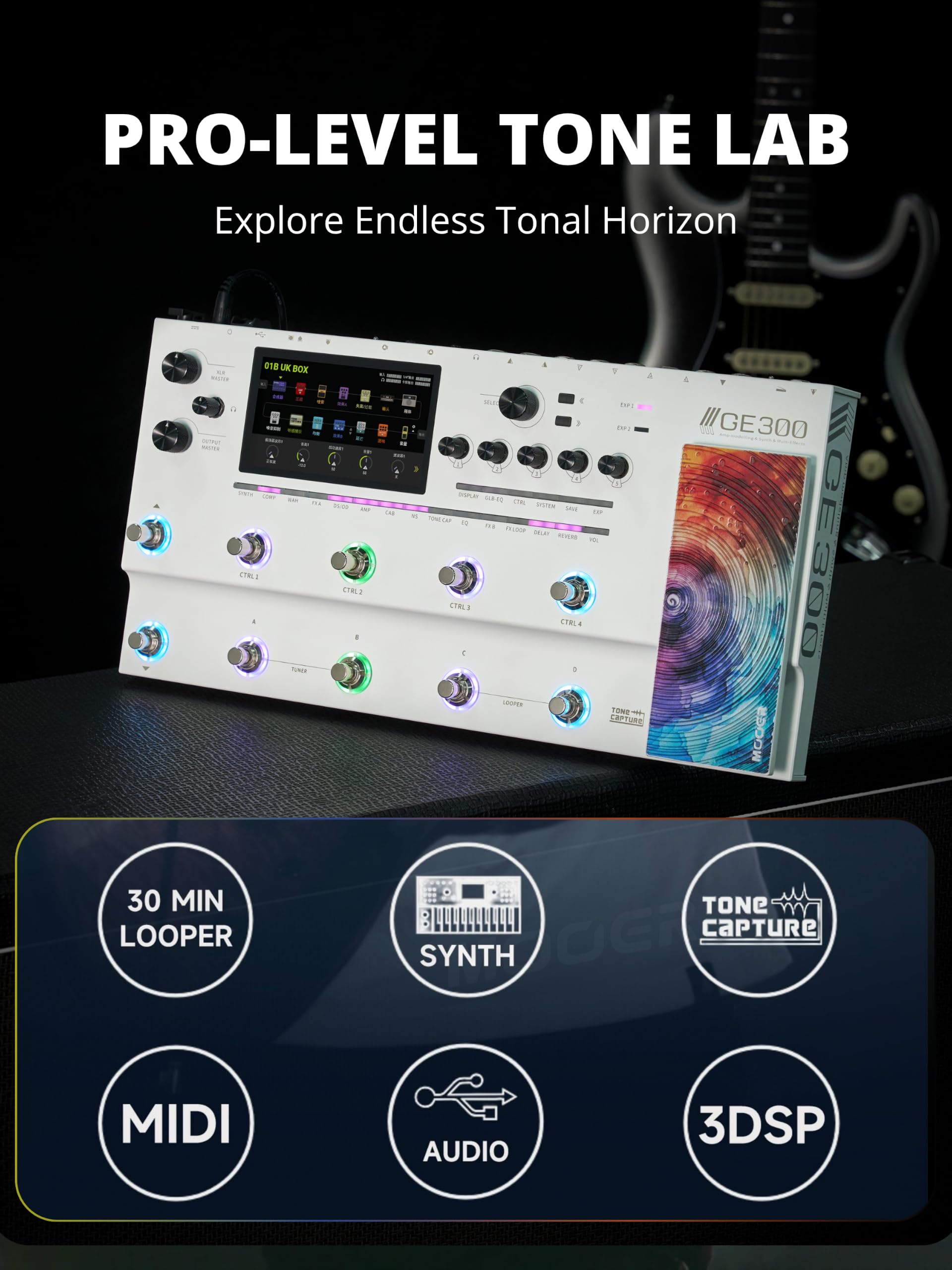 Amazon.com: MOOER GE300 Instrument Processor Amp Modelling Multi