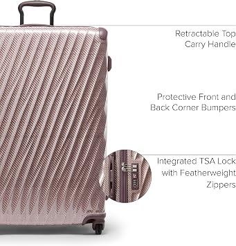 TUMI - 19 Degree Lite 4 Wheel Luggage - Lightweight and Highly Durable, Modern Contour, Hard Shell Men's and Women's Suitcase - 30 Extended Trip Packing Case, Blush