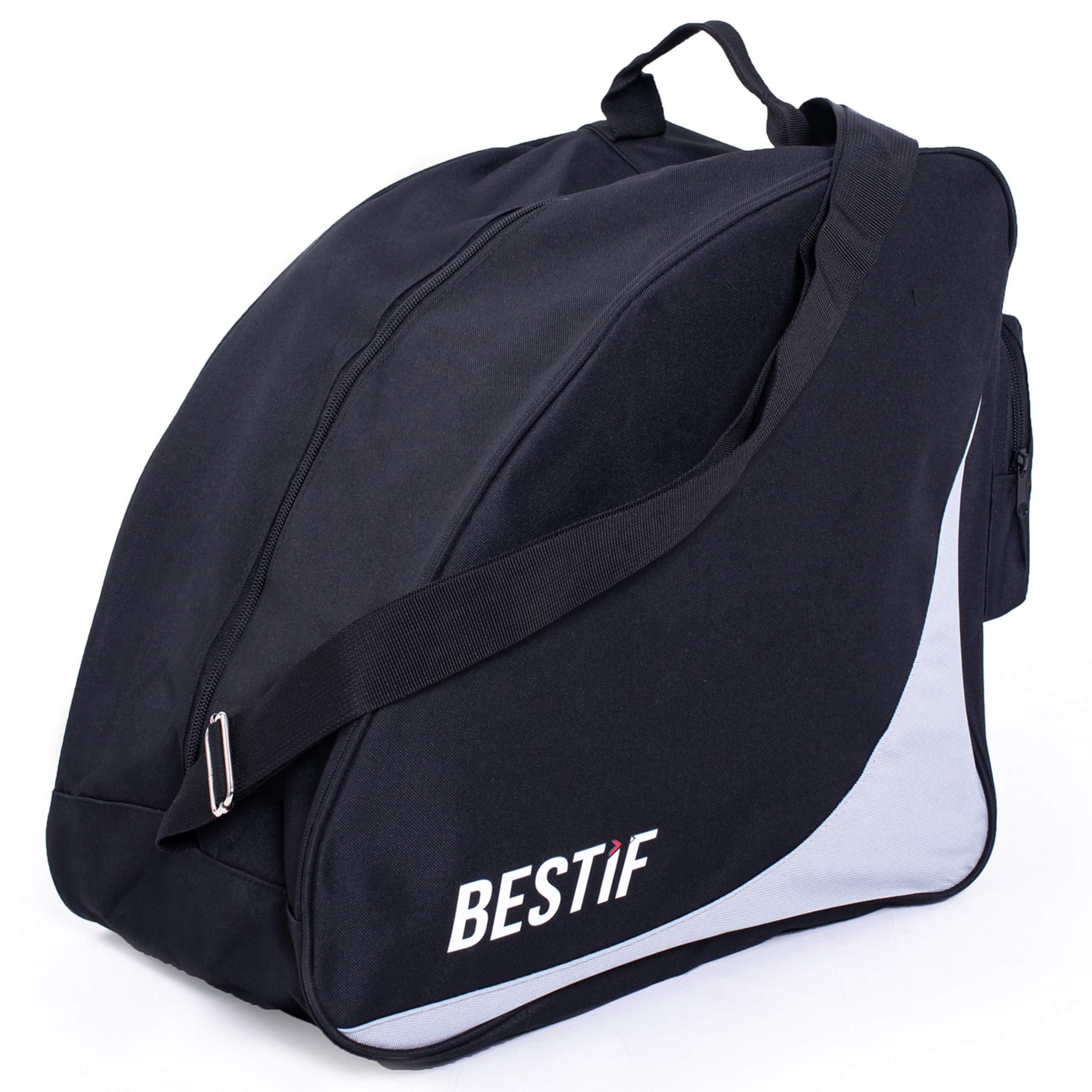 Skischuhtasche Wasserdicht | Tasche Für Skischuhe/Schlittschuhe | Widerstandsfähige Stiefeltasche (Schwarz-Grau)