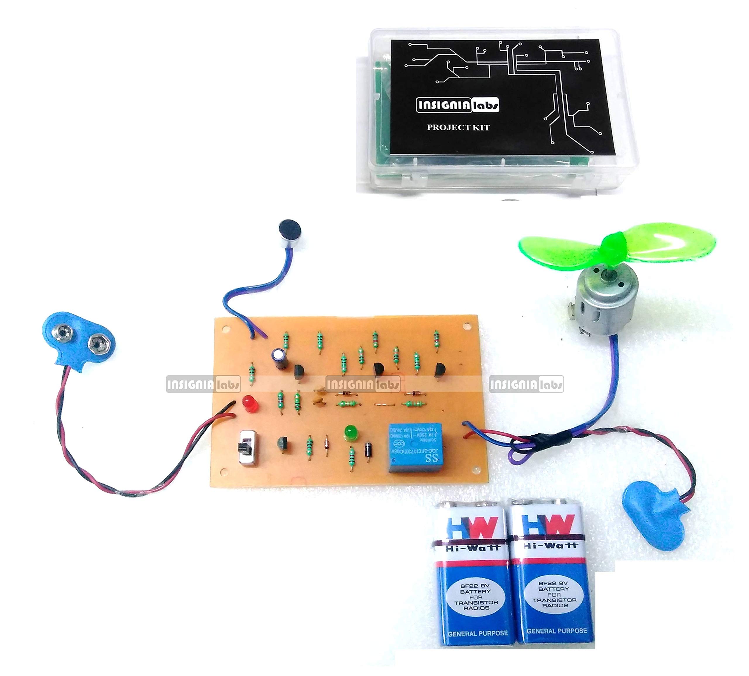 INSIGNIA LABS - CLAP SWITCH BASED MOTOR/FAN CONTROL KIT PROJECT (BROWN PCB)- ELECTRONIC SCHOOL COLLEGE PROJECT (B07X8BT9KL) Amazon Price History, Amazon Price Tracker