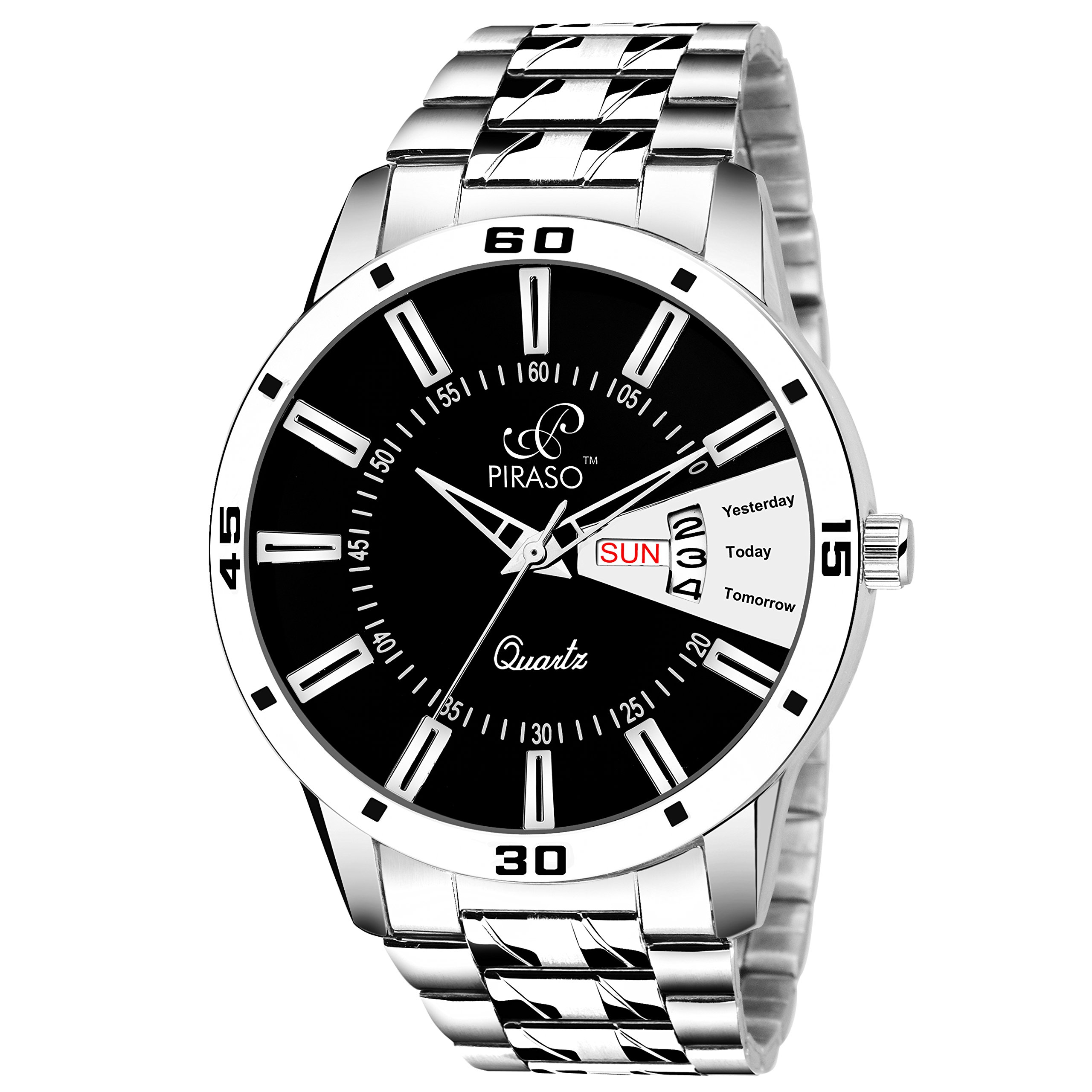 PIRASO Analog Black Dial Mens Watch-2034-BK-CK (B07D6SRBW1) Amazon Price History, Amazon Price Tracker