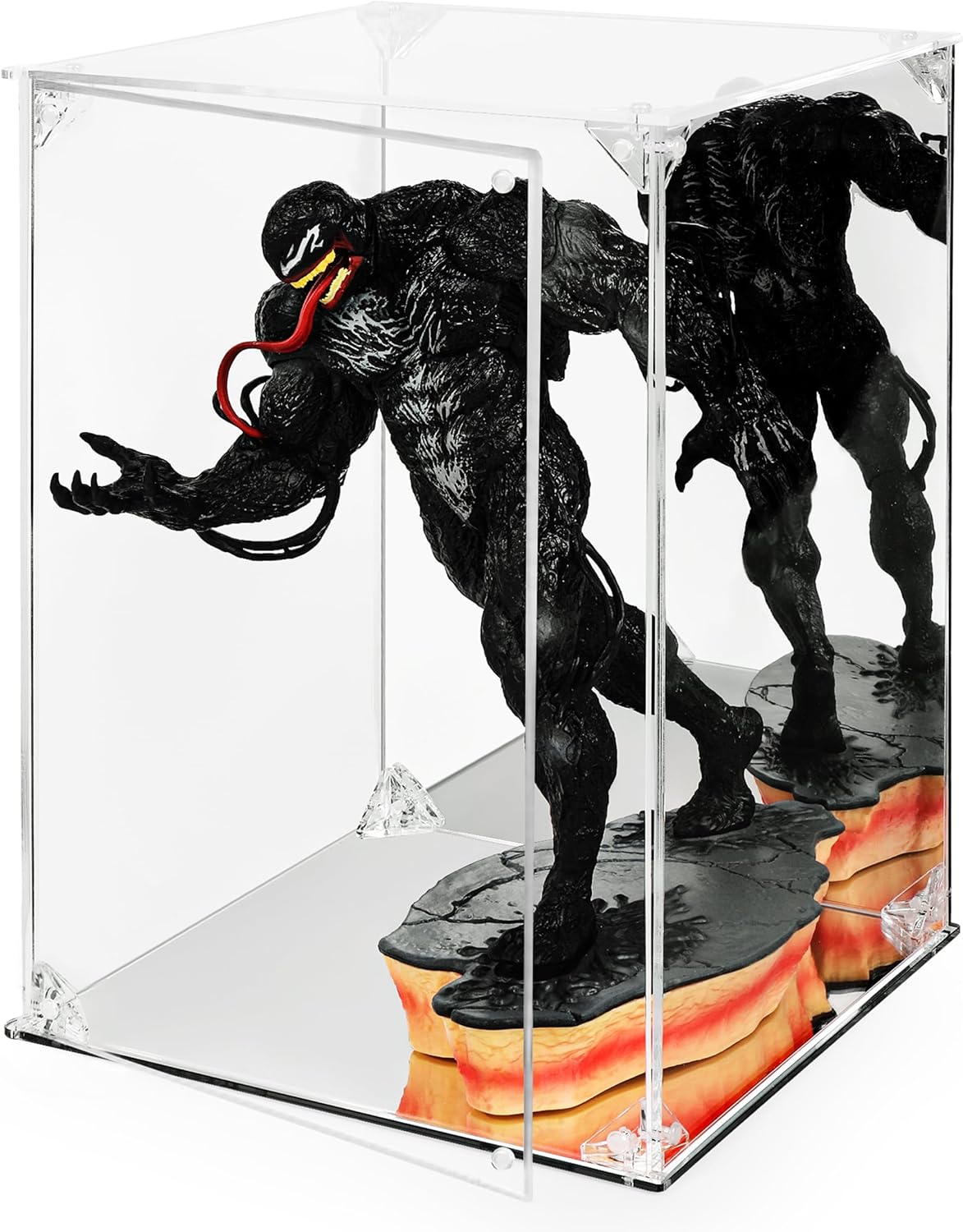 Acrylic Display Case - 8 x 8 x 12 Inches Display Box for Figures - Mirrored Acrylic Box with Magnetic Door - Large Hobby Showcase with UV Protection
