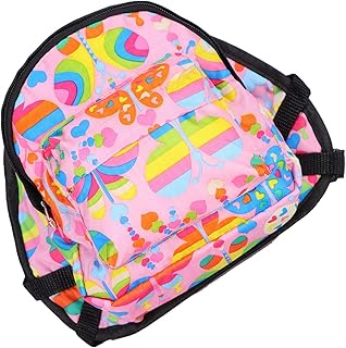 Mochila para mascotas, mochila portátil para mascotas Mochila portátil para mascotas con correa de arnés para perro cachorro(Mariposa rosa (con tirador), L)