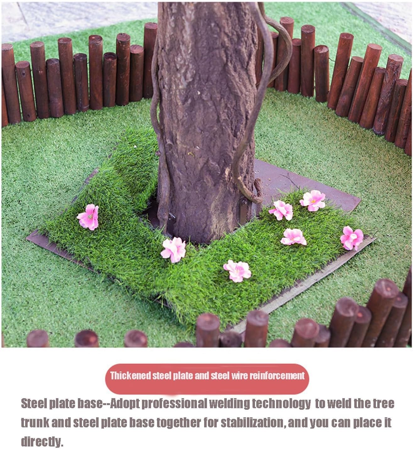 6FT Pink Artificial Cherry Blossom Trees, Fake House Plant DIY Bonsai Tree, for Indoor Outdoor Wedding Home Garden Party Hotel