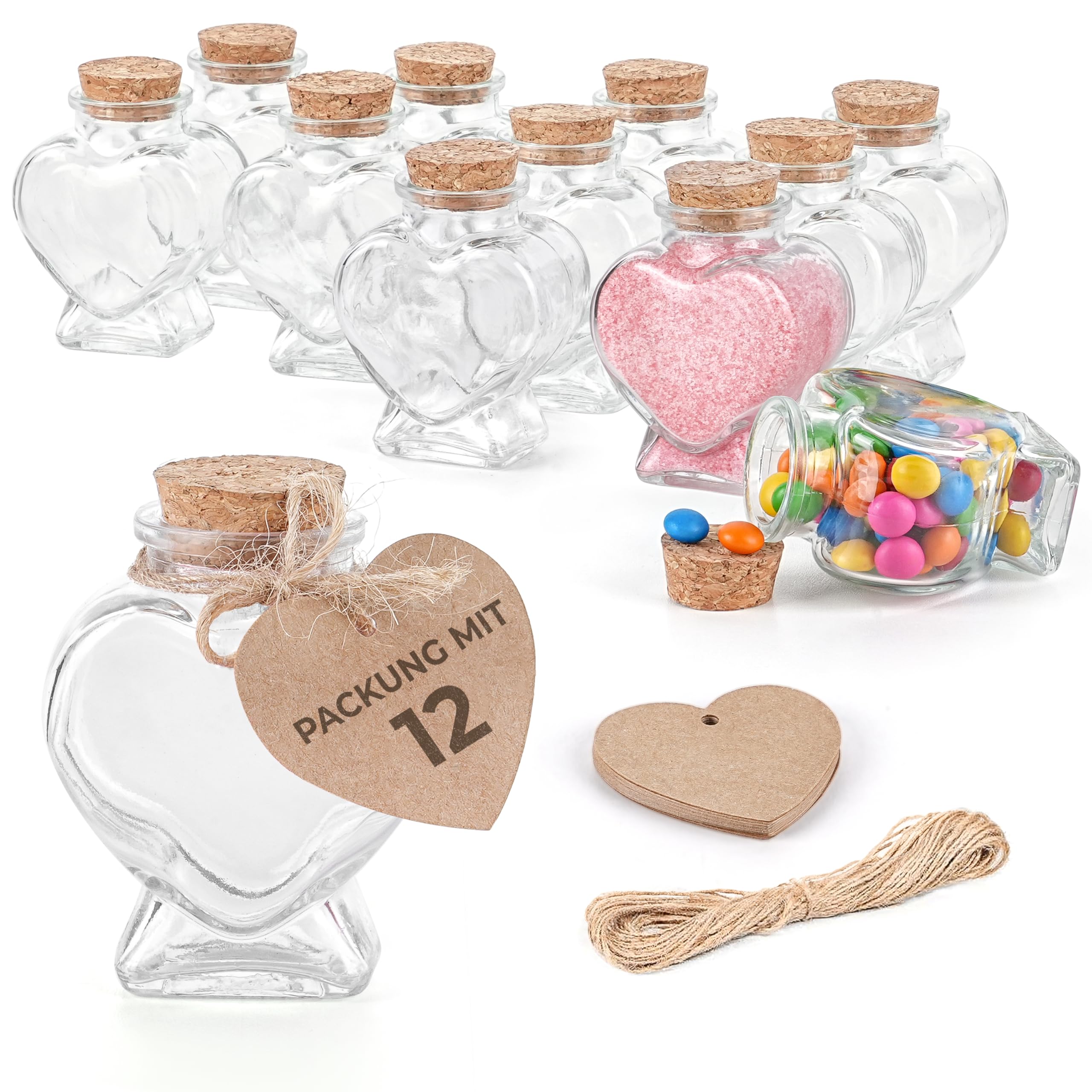 Havawish Mini-Sirupflaschen Aus Glas | 24 Stück, Je 100 Ml | Mit Schlaufengriff & Kunststoffdeckel | Wiederverwendbar Für Öl, Sirup, Geschenke