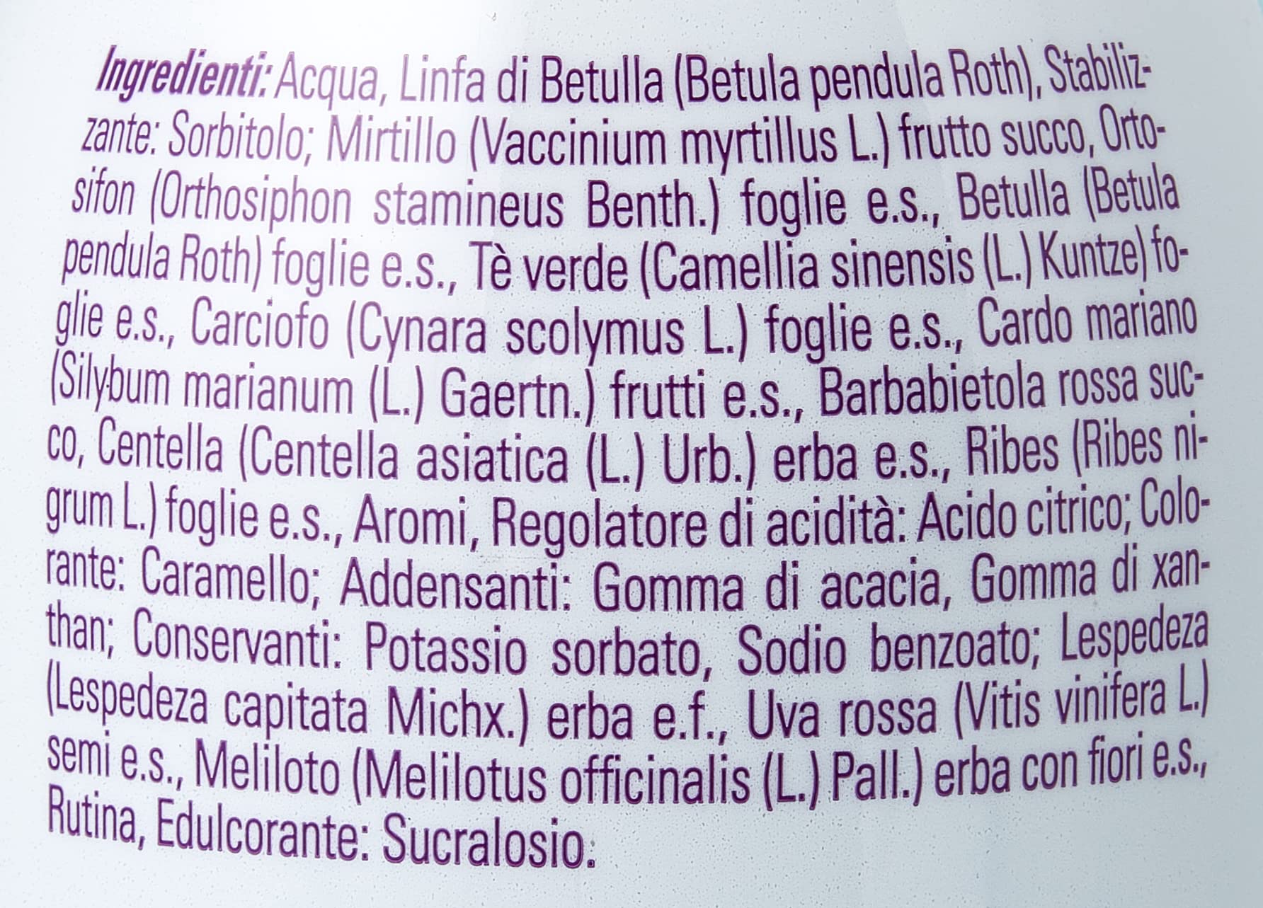 Drenax Forte Plus Mirtillo e Uva 750 ml – Integratore Drenante e Depurativo – Supporto al Microcircolo – Con Betulla, Ortosifon, Cardo Mariano e Meliloto – Senza Zuccheri Aggiunti