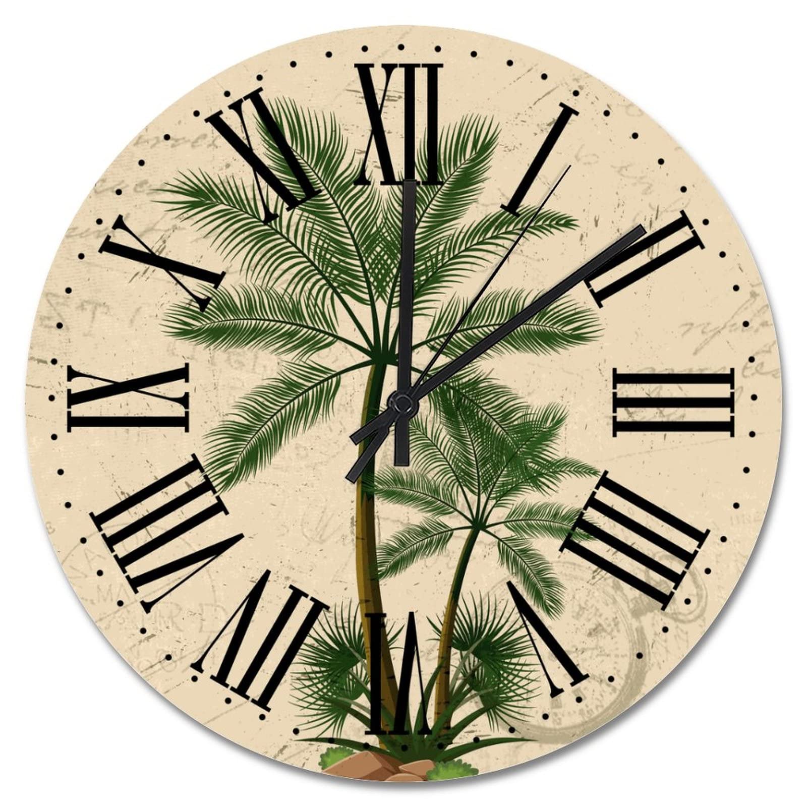 Horloge murale en bois rustique de style vintage et de qualité supérieure