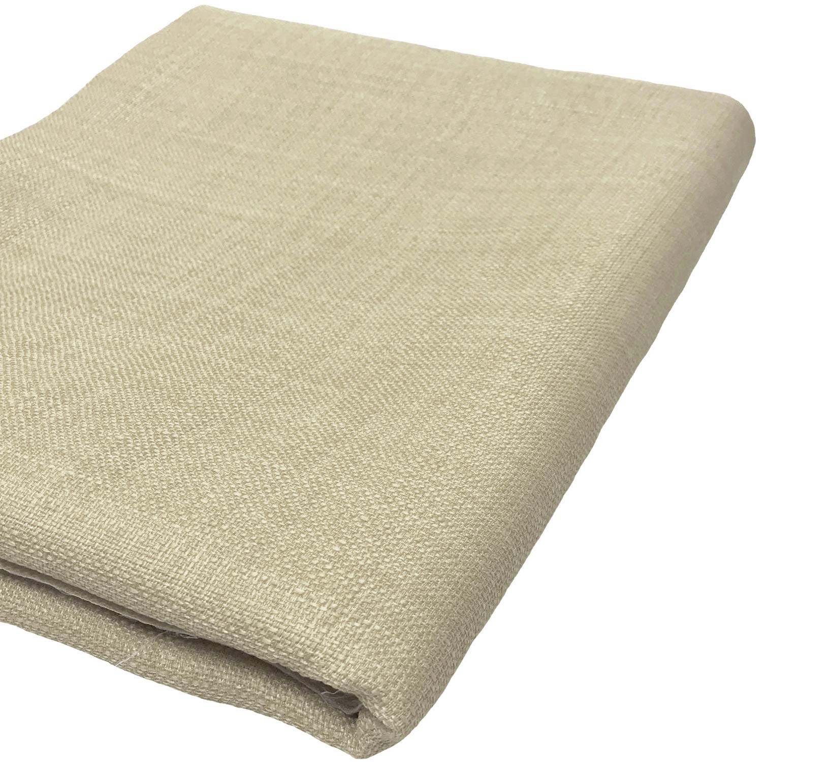 A-Express Aspecto de Lino Tela Suave Cortinas Bolsa Diseñadora de Ropa Material de modista 145cm ancho - 5 Metro (500cm x 145cm) Natural