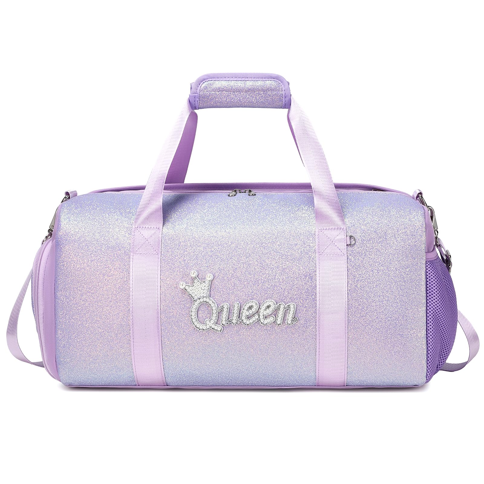 Kimwadalh - Bolsa de Deporte para niña, para niños, Bolsa de Baile, Bolsa de Fin de Semana para niños, Bolsa de Viaje, niña, Bolsa de Ballet, Bolsa de Gimnasia Bailarinas — view 11