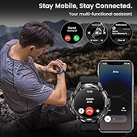 Vista 3 de AMAZTIM Reloj inteligente GPS para hombres, posicionamiento de 6 satélites, brújula, cuerpo de acero inoxidable, impermeable 50M, batería extra