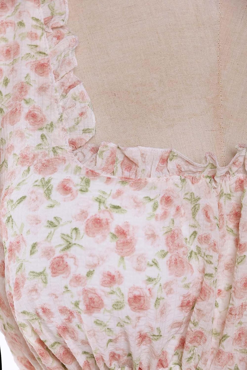 Regency Dresses for Women Victorian Puff Sleeve Empire Waist Dress - Image 5