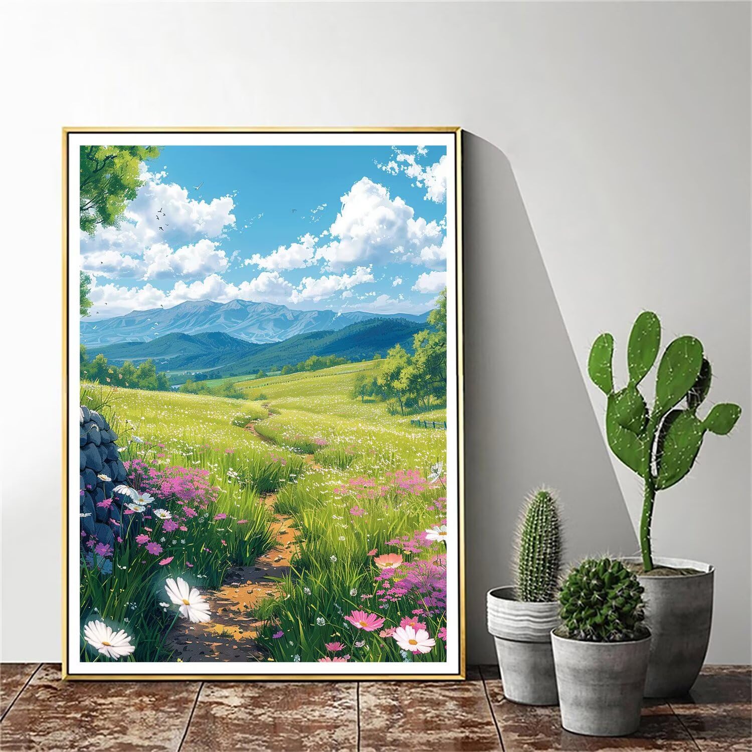 Pintar por Numeros Adultos pintar por numeros niños manualidades niños 10 años, DIY Pintar por Números de Pincel y Pintura acrílica Decoraciones para el Hogar Manualidades, sin Marco 60x80cm C-46