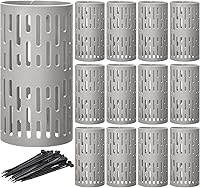 Boao 15-Pack Plastic Tree Trunk Protectors with 100 Zip Ties - Flexible Guards Shield Trees from Animals, Trimmers & Mowers
