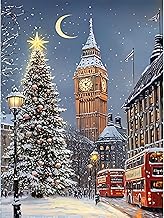 RICUVED 5D Diamond Painting London Diamond Painting Pictures Christmas Tree Diamond Art Adult Full DIY Diamond Art Painting Embroidery Set Cross Stitch 30 x 40 cm