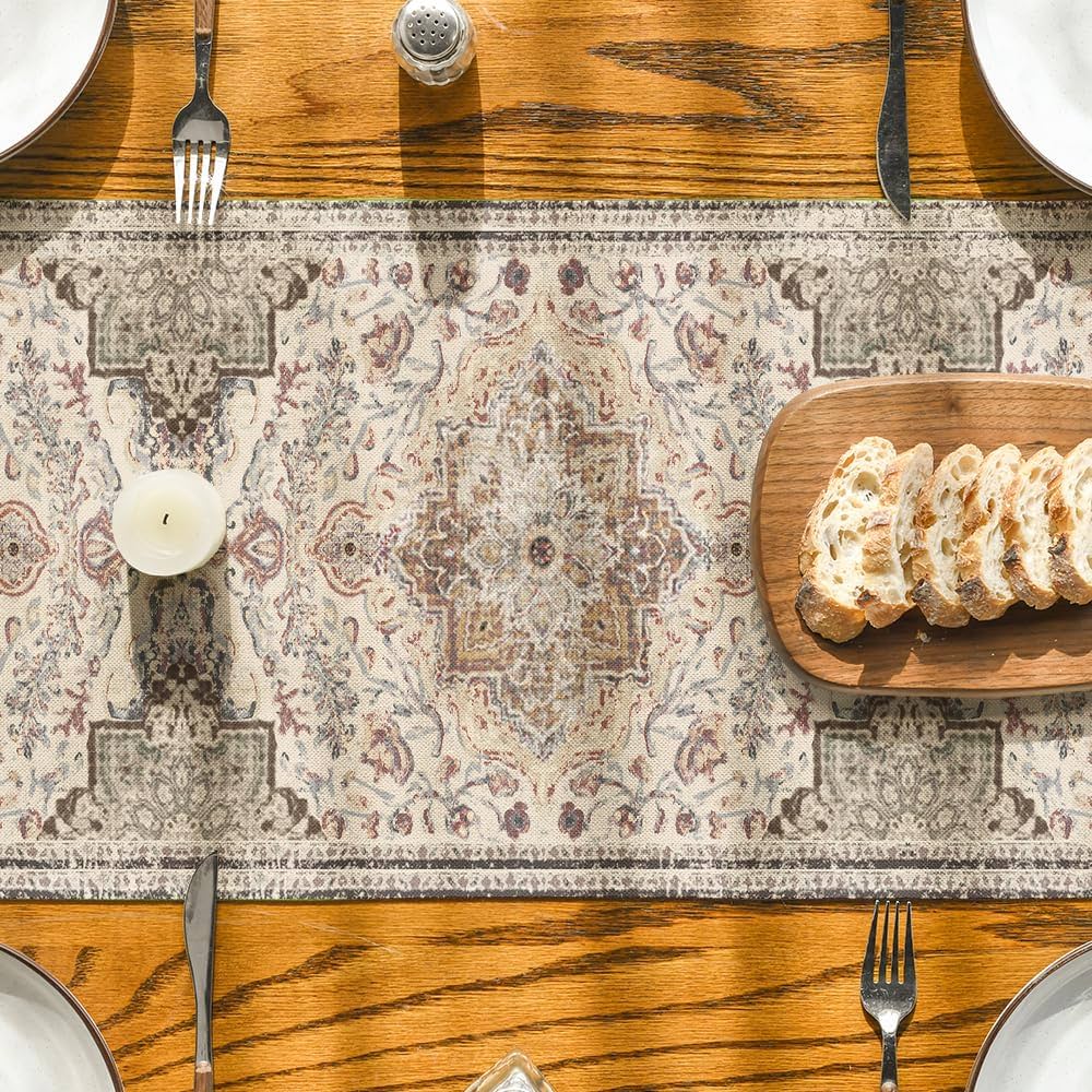 Artoid Mode Tischläufer Boho Style - 40x180cm Brauner Tischdeko