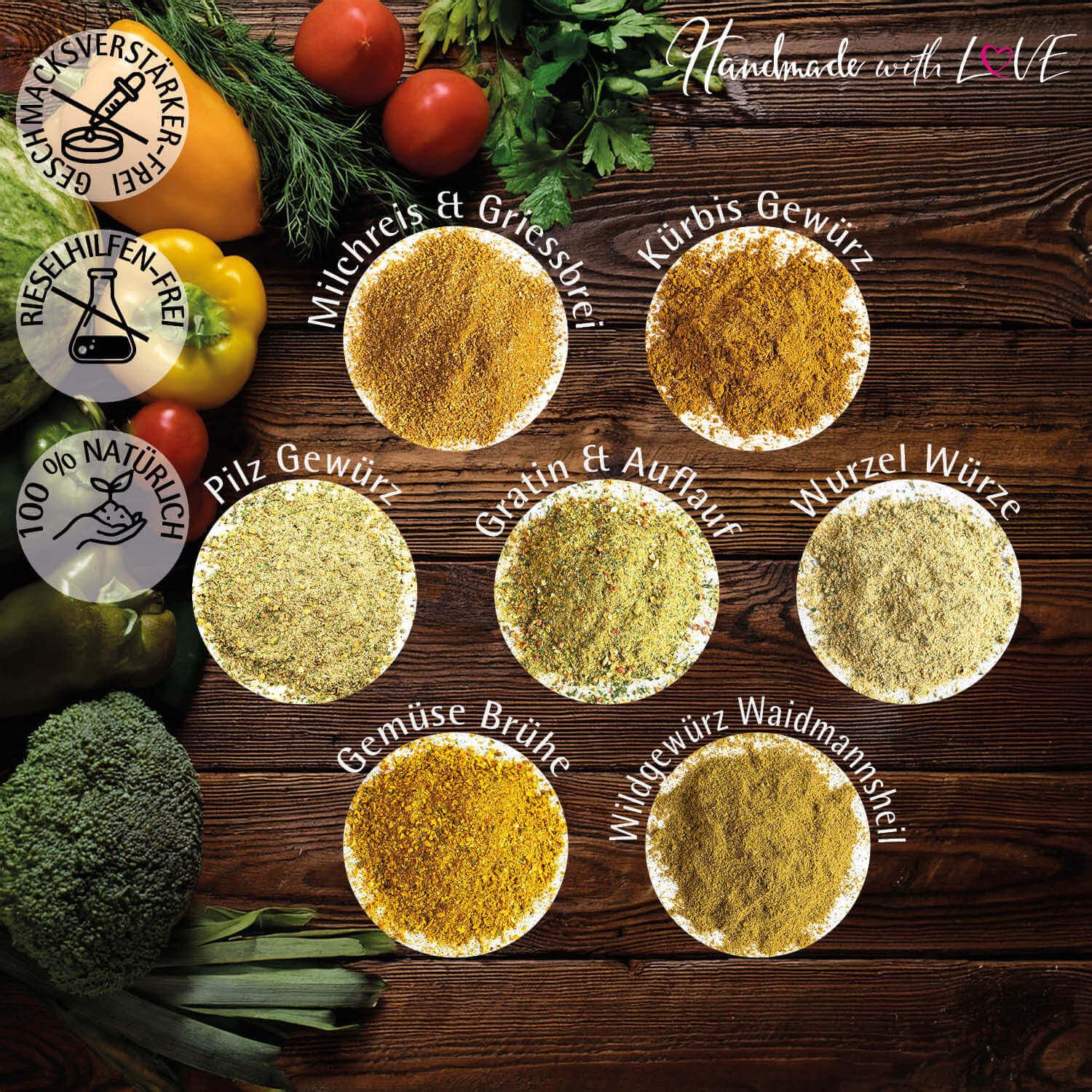Hallingers Genuss Manufaktur Gewürz Geschenk-Set - Selektion unserer Besteller als Probierset in edlen Aromadosen & Tragetasche "Herbstküche", Geschenkidee für Frauen Männer