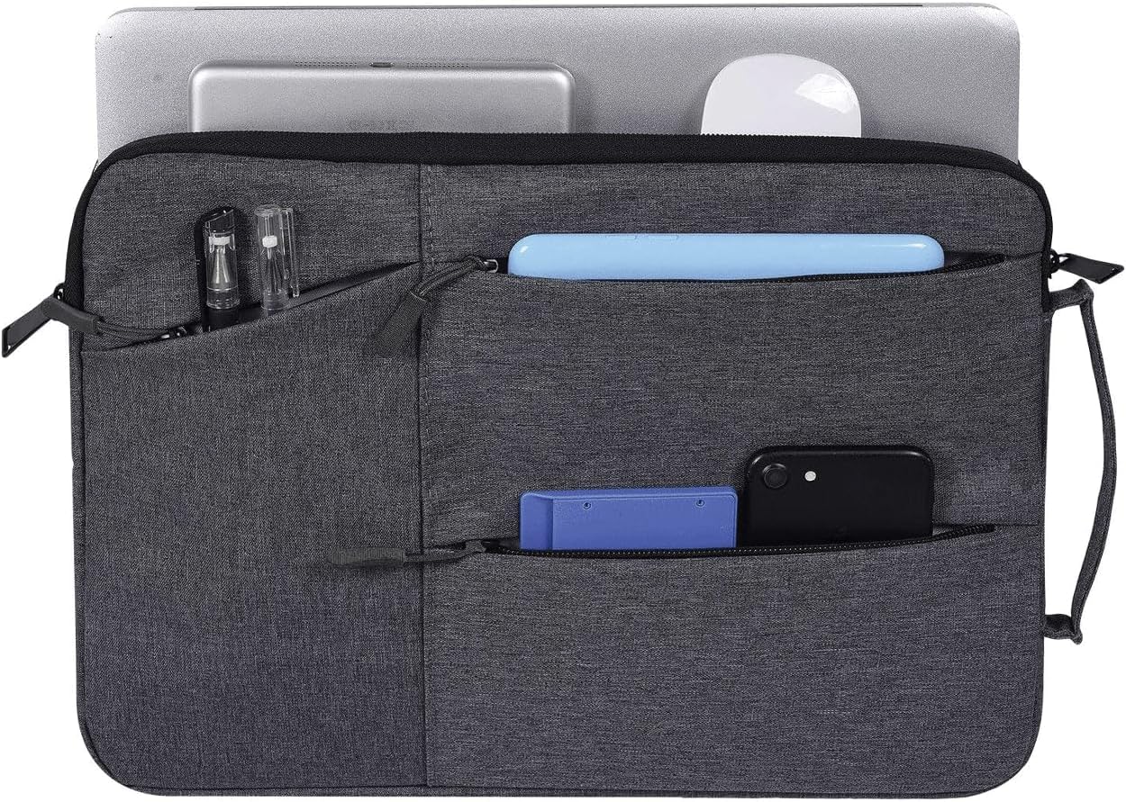 CAAORDKSO 12-12.4 Inch Tablet Sleeve Case for Samsung Galaxy Tab 12.4" Tablet, Microsoft Surface Pro 12.3", Lenovo Idea Tab Plus 12.1", MacBook Air 11.6", 12 Inch Tablet Protective Carrying Bag, Gray