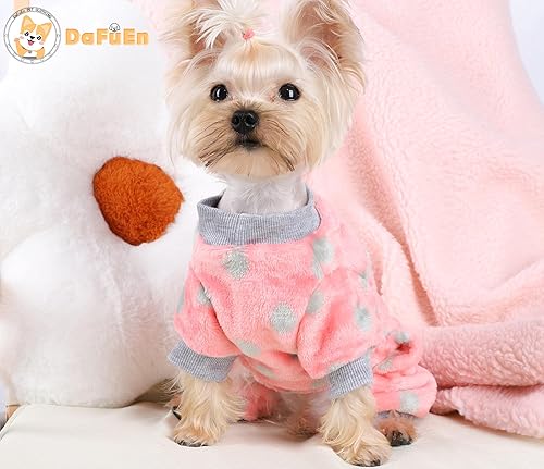 Miniatura 6 de Pijamas para perros pequeños, niñas y niños, pijamas de invierno para cachorros de clima frío, suéter de 4 patas, ropa para chihuahua, yorkie, traje