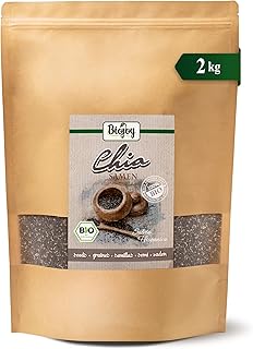 Biojoy BIO-Chiasamen ganz (2 kg), Chia Samen schwarz, naturbelassen (Salvia hispanica)