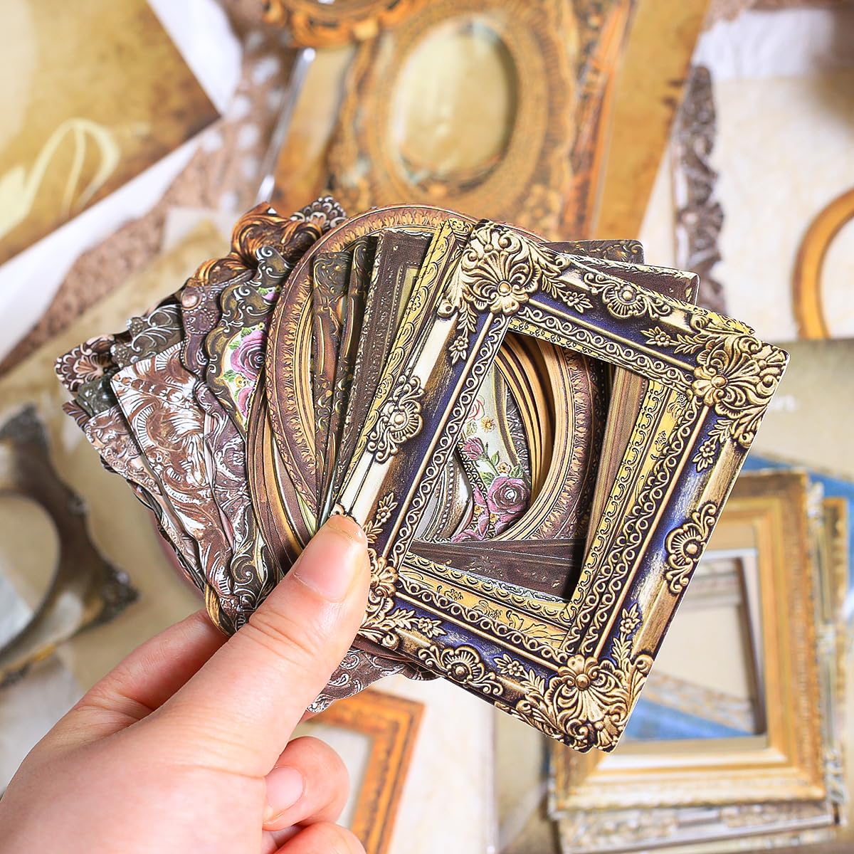 Vintage Baroque Frame Stickers - 80 Pcs for Scrapbooking -2 Vintage Baroque Frame Stickers - 80 Pcs for Scrapbooking -2