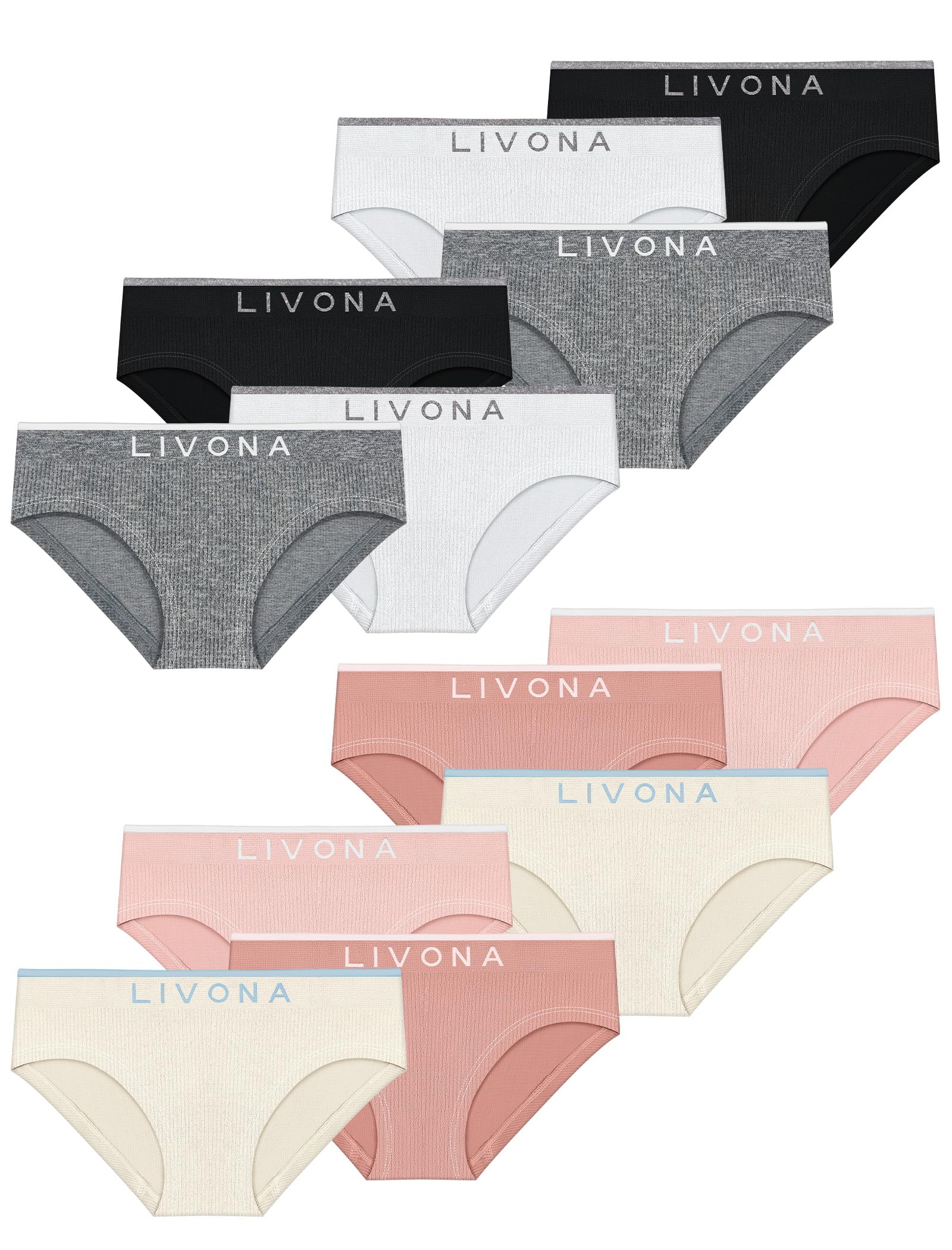 Girls Seamless Ribbed Training Panties - Soft Sports Underwear for Teens