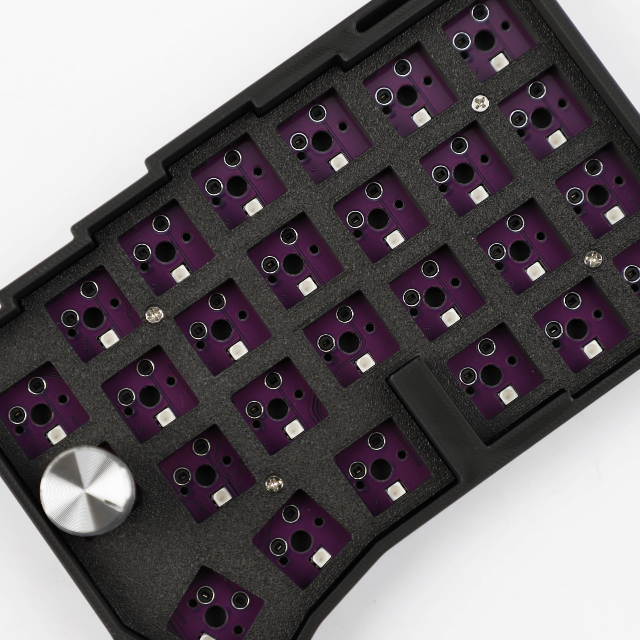 YMDK Worne Wired Split Tastiera Manopola 52 Tasti Ergonomico RGB Swap Cornix Layout 3D PLA QMK Vial Mini Kit Tastiera