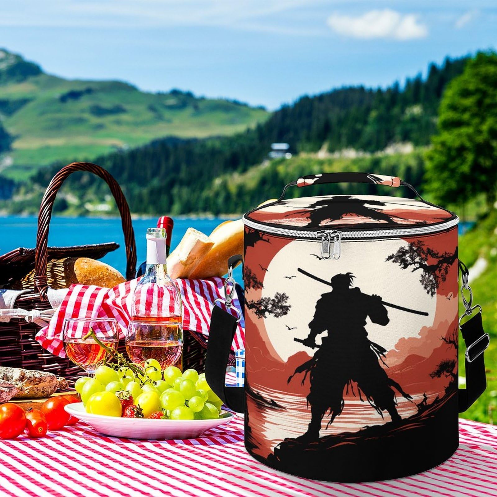 Samurai, borsa termica morbida multi-tasca, borsa da spiaggia isolata a prova di perdite, pieghevole, per spiaggia, viaggi, lavoro