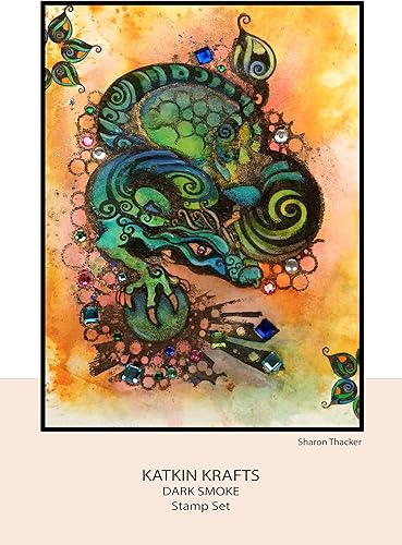 Miniatura 2 de Creative Expressions - Juego de sellos transparentes de 6 x 8 pulgadas por Katkin Krafts-Dark Smoke