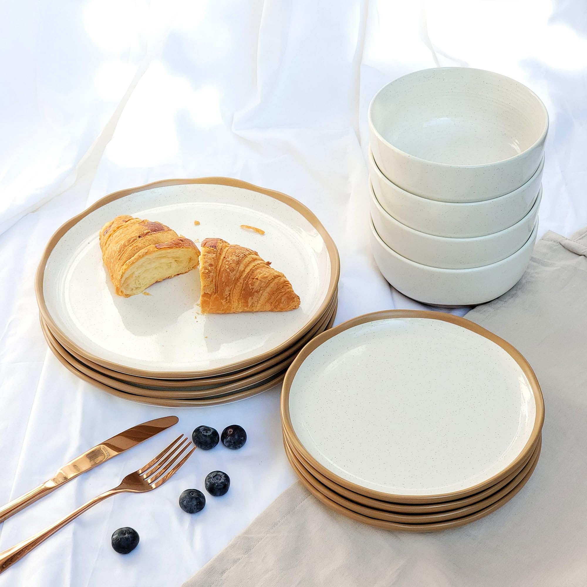 Stoviglie Premium Lavastoviglie Villeroy & Boch - Royal Dinner Set 12 Pezzi Bianco, Lavabile In Lavastoviglie, Adatto Per Microonde, Piatto, Set Di Stoviglie, Servizio Piatti 6 Persone, Porcellana Bone Premium : Villeroy - 5