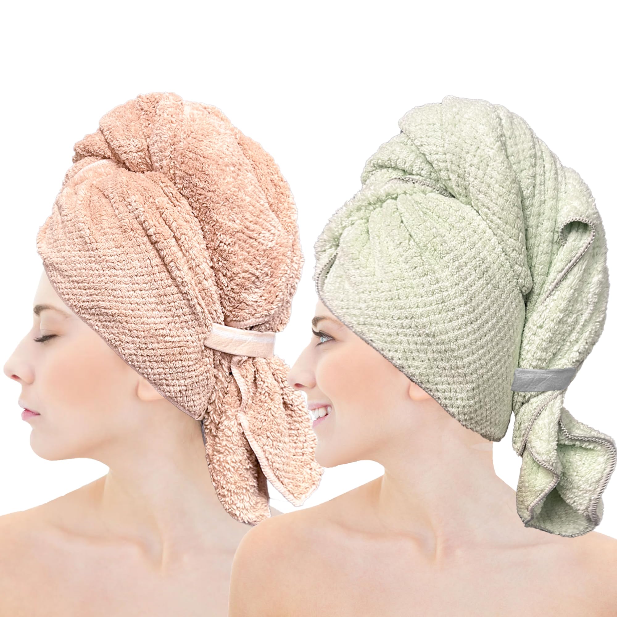 Chloven Extra großes Mikrofaser-Haarhandtuch – Anti-Frizz-Haartrockner-Handtuch für Damen, ultra-saugfähiges und leichtes Haarhandtuch für langes und dickes Haar, atmungsaktive Haarturbane mit