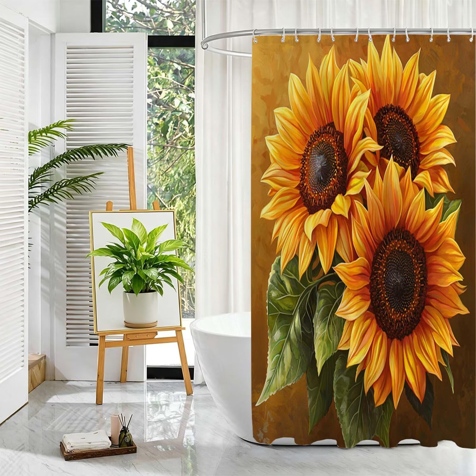 Zasłona prysznicowa, 200 x 200 cm, kolor pomarańczowy, L-258