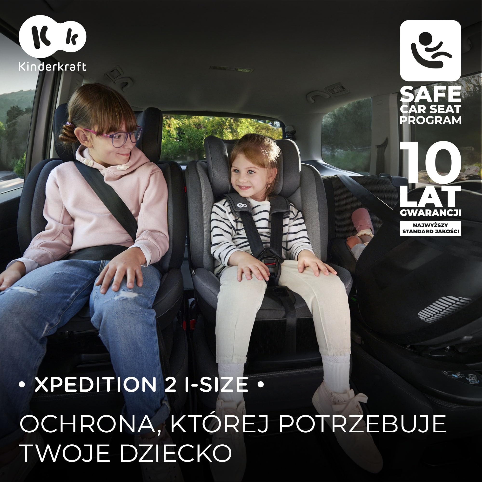 Kinderkraft XPEDITION Fotelik dziecięcy, I-Size 40-150 cm, Fotelik na bazie, 360 stopni, Regulowany zagłówek, Reclining, Isofix, Miękki, Systemy bezpieczeństwa, Grupa 0+/1/2/3 0-36 kg, Niebieski