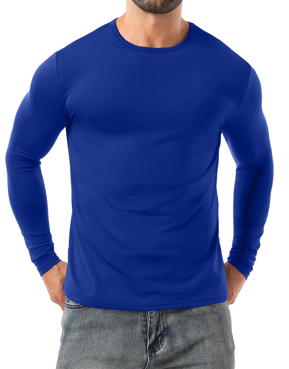 Sailwind Mens Base Layer Lightweight Long Sleeve CrewThermal Underwear Royal